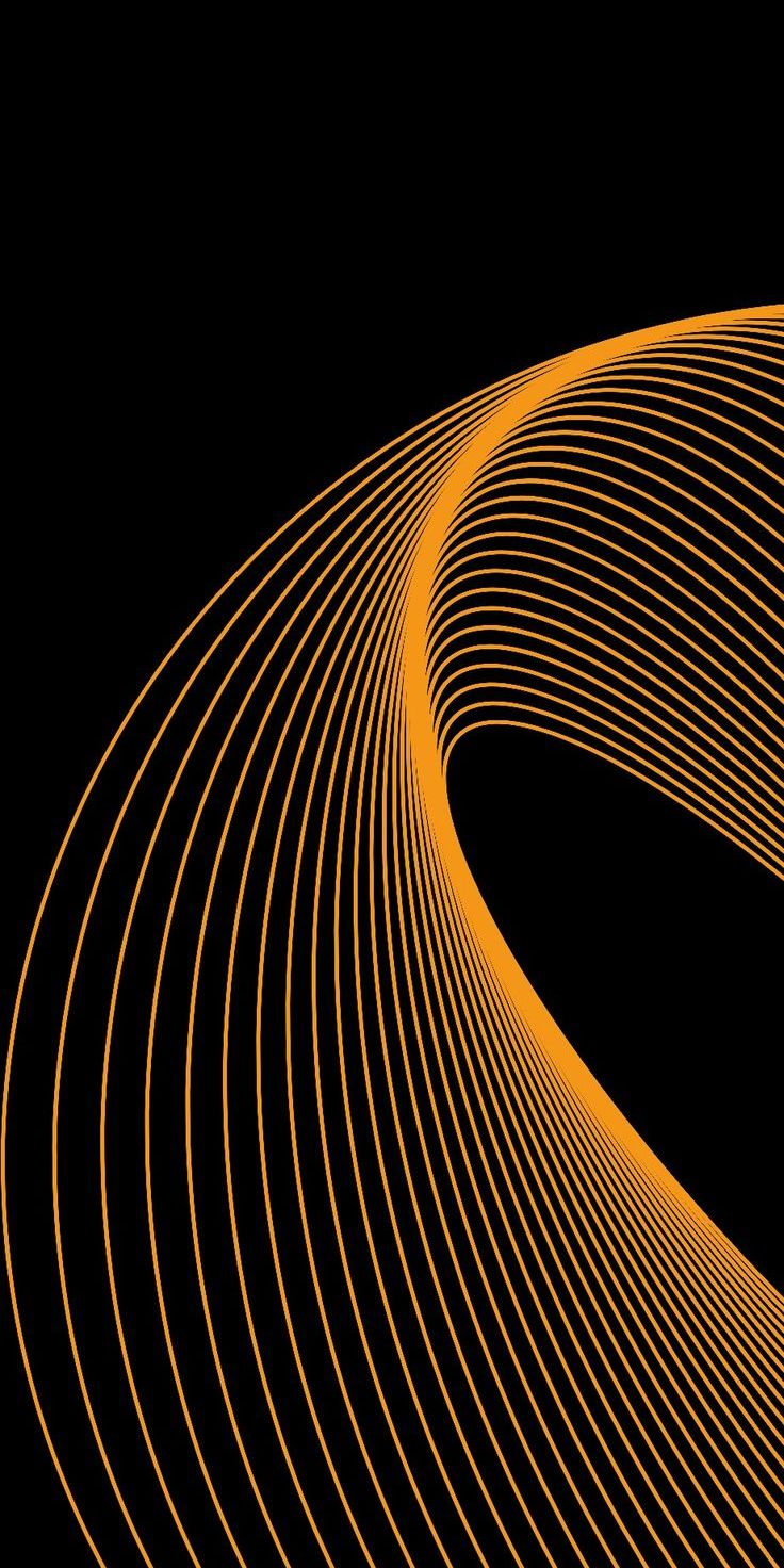 Amber line waves on black